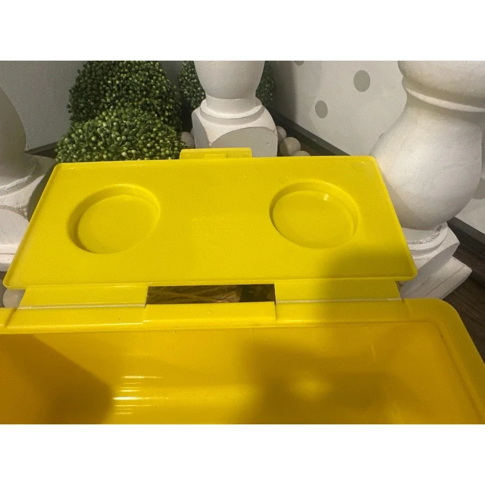 Vintage Chubs Stackables Baby Wipes Container Yellow Building Block Storage Box